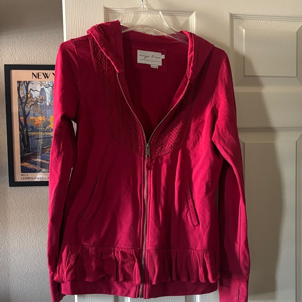 Red Hooded Jacket-PERFECT FOR VALENTINE’S DAY!